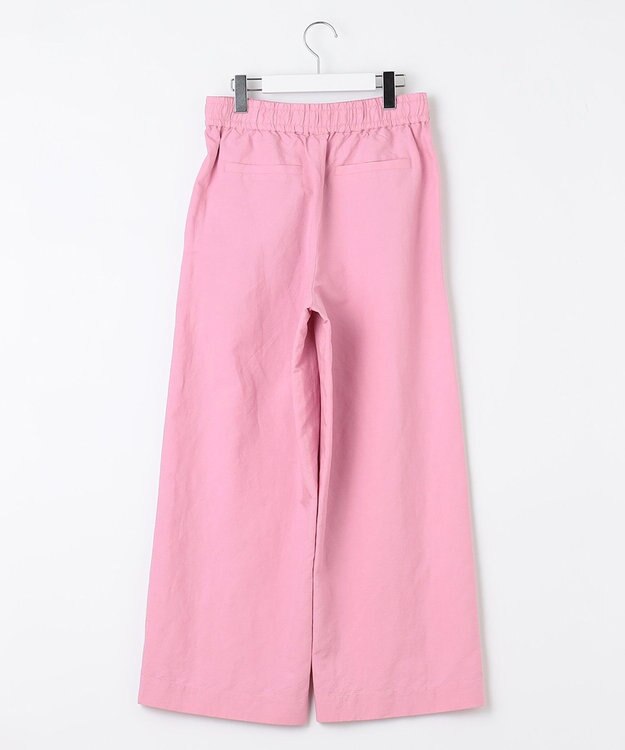 UNFILO 【軽量/UVケア】ライトリネン ワイドパンツ ピンク
