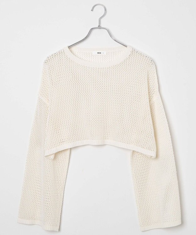 WEGO ショートメッシュニットプルオーバー ホワイト