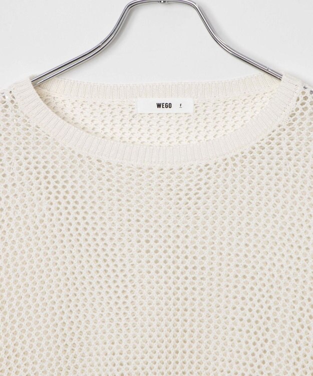 WEGO ショートメッシュニットプルオーバー ホワイト