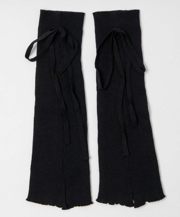 WEGO リボンレッグカバー ブラック