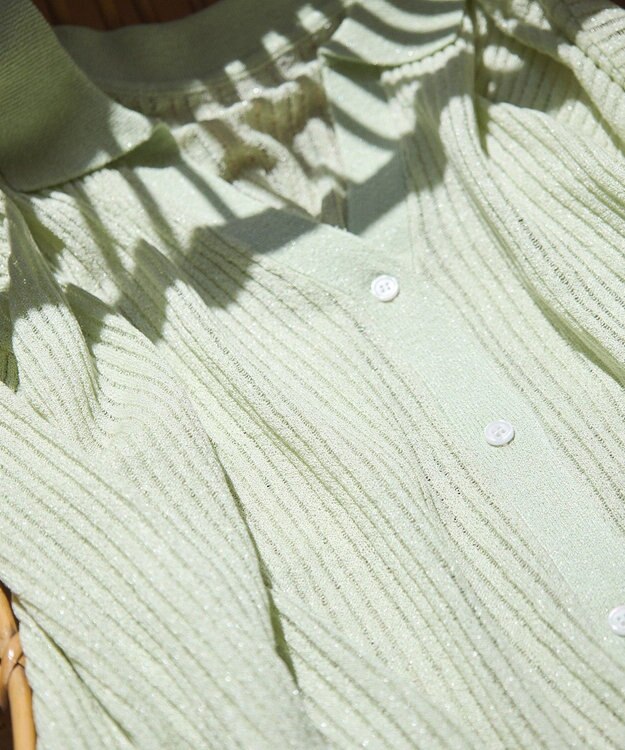 earth music&ecology スキッパールーズカーディガン Light Green