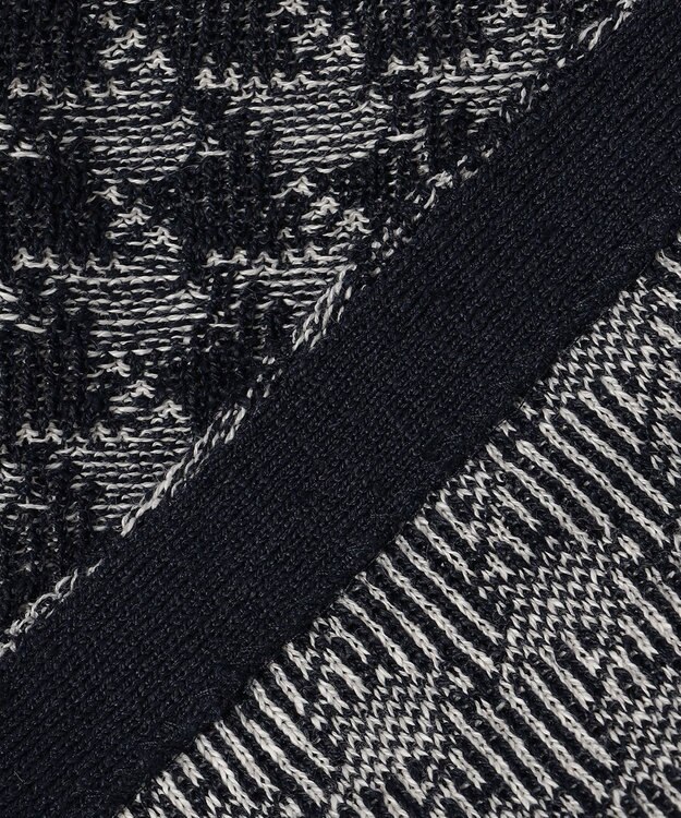 JOSEPH ABBOUD 【イタリア糸使用/清涼感/軽い/洗える/サスティナブル】スラブギマ ニット ベスト ネイビー系7