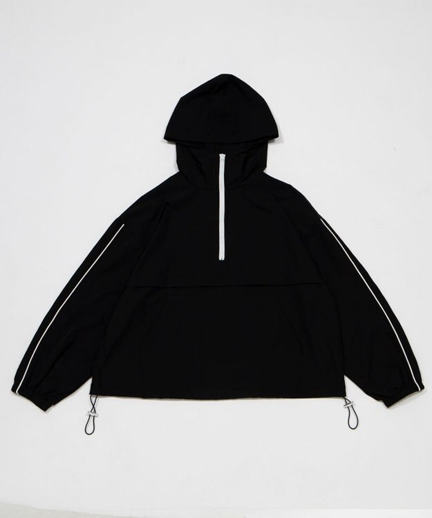 WEGO 【日焼け対策/セットアップ対応】ラッシュガードラインアノラックパーカー ブラック