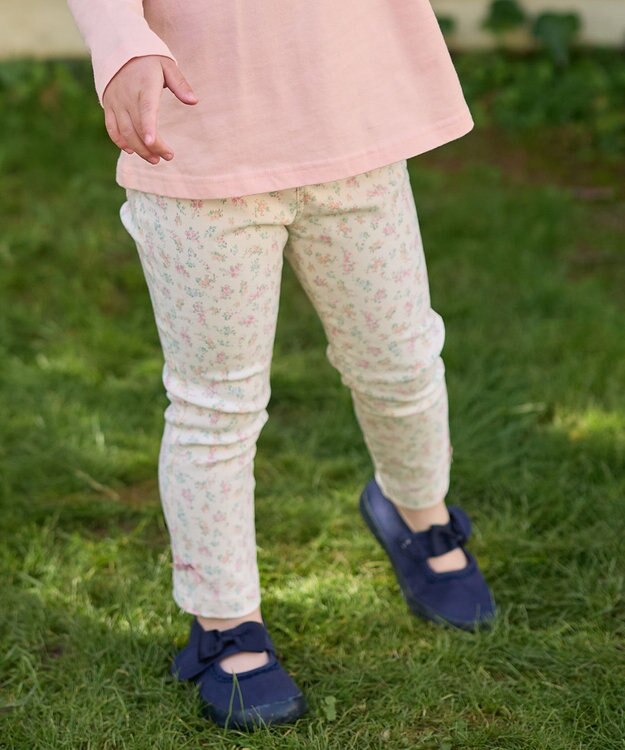 ANY KIDS 7daysドリームストレッチパンツ エクリュ×小花柄