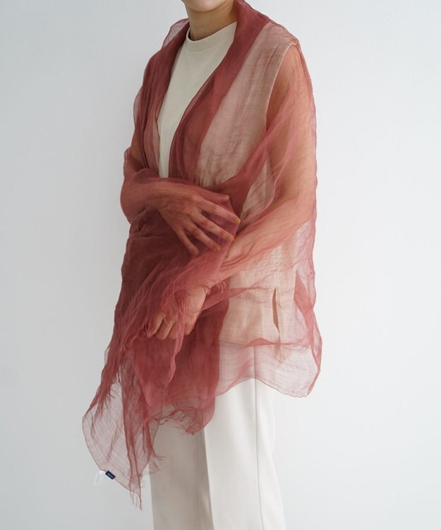 muto Ramie 500 plain リネンストール red plain