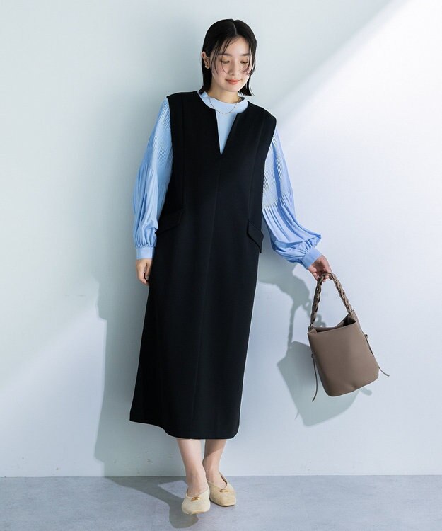 Green Parks 　ダンボールスキッパージャンパースカート Black