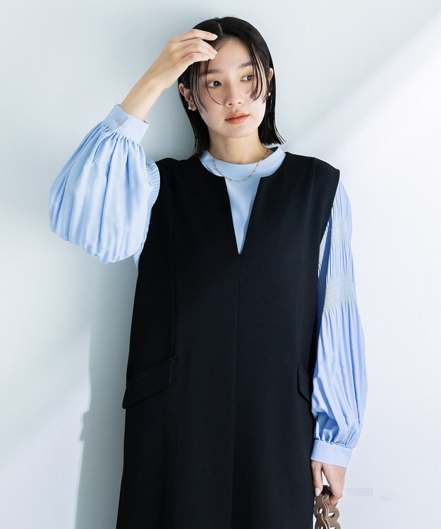 Green Parks 　ダンボールスキッパージャンパースカート Black