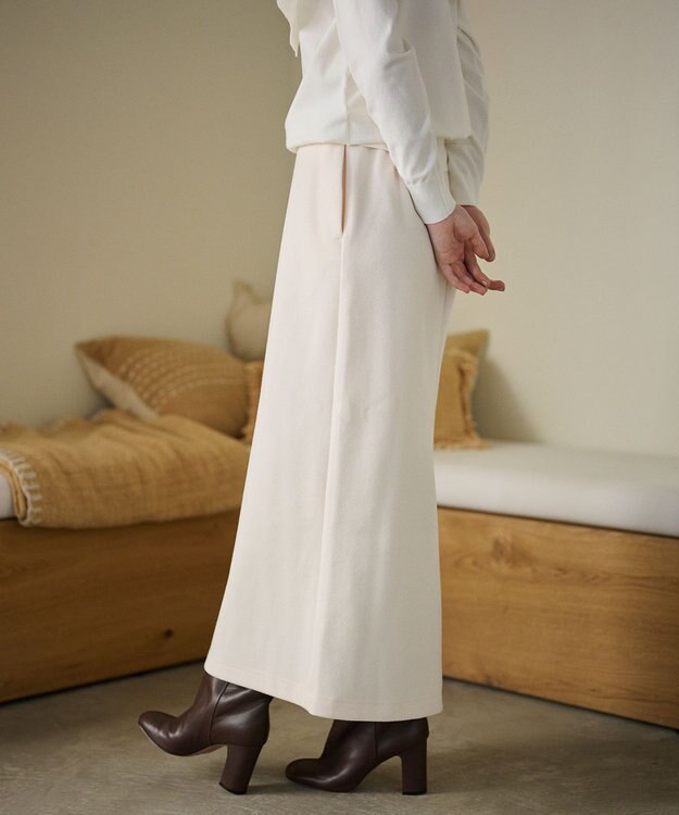 #Newans 【洗濯機可能/セットアップ】ナローシルエットエアリースカート オフ