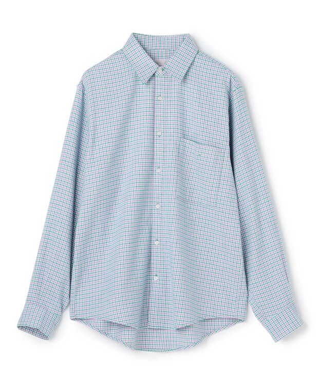 UNFILO MENS 【男女兼用】クリーンチェック ネルシャツ ピンクチェック