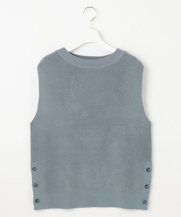 J.PRESS LADIES 【洗える】DRALON MERINO ニット ベスト グレイッシュグリーン系