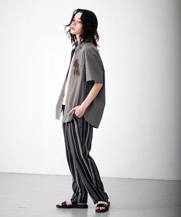 J.PRESS YORK STREET 【UNISEX】ツイルストライプ パンツ ダークブラウン系1