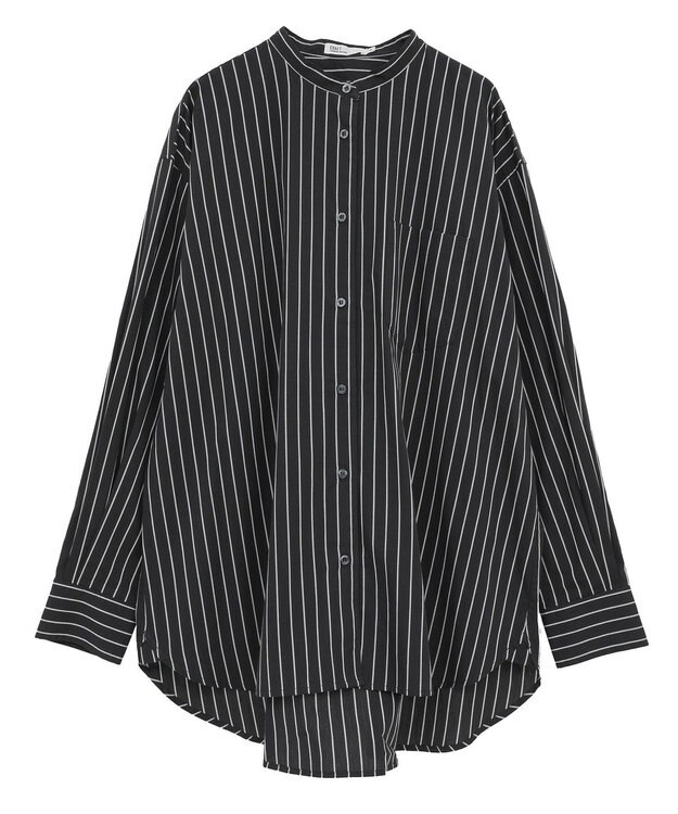 CRAFT STANDARD BOUTIQUE バンドカラーシャツ Stripe Navy