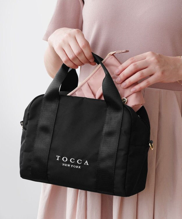 TOCCA 【WEB＆一部店舗限定】【撥水・サスティナブル素材】CIELO MINI BOSTON ボストンバッグ ブラック系