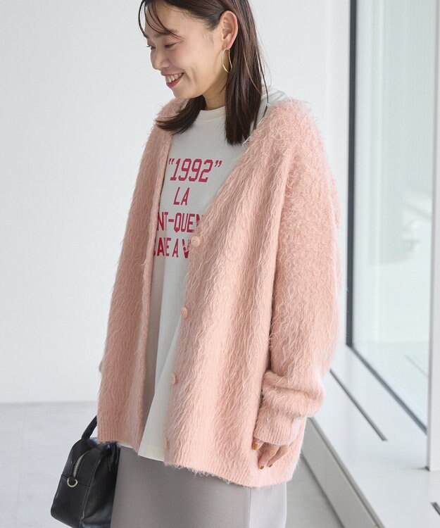 AMERICAN HOLIC カールシャギーカーディガン Peach