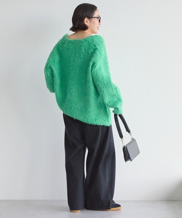 AMERICAN HOLIC カールシャギーカーディガン Green