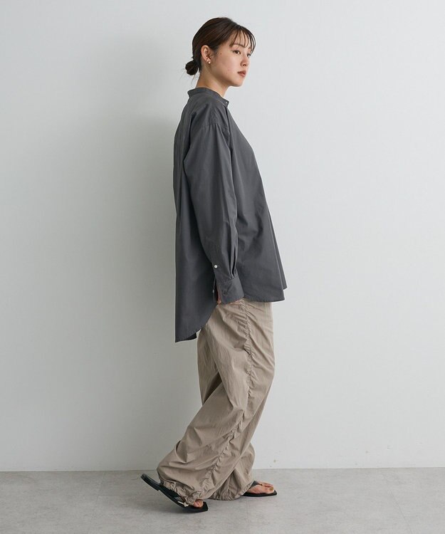 CRAFT STANDARD BOUTIQUE バンドカラーシャツ Charcoal Gray