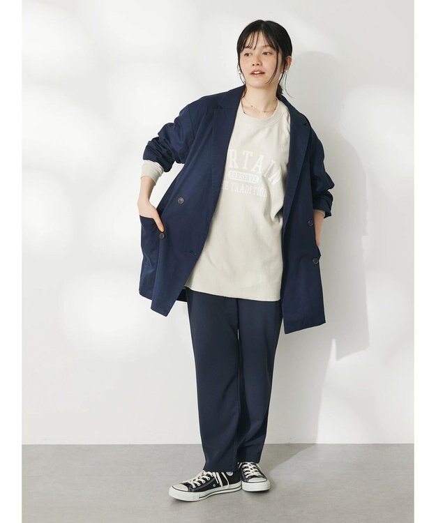 CRAFT STANDARD BOUTIQUE プリント裏毛チュニック Ivory