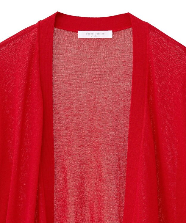 Green Parks 接触冷感ゆったりカーディガン Red