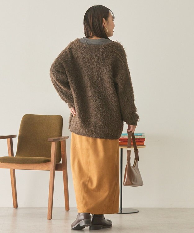 AMERICAN HOLIC カールシャギーカーディガン Brown