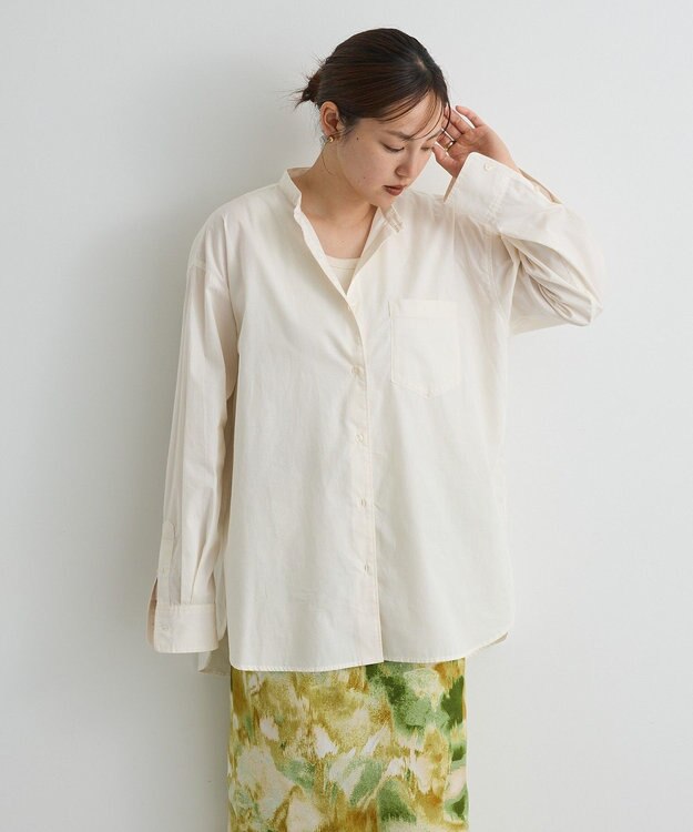 CRAFT STANDARD BOUTIQUE バンドカラーシャツ Off White