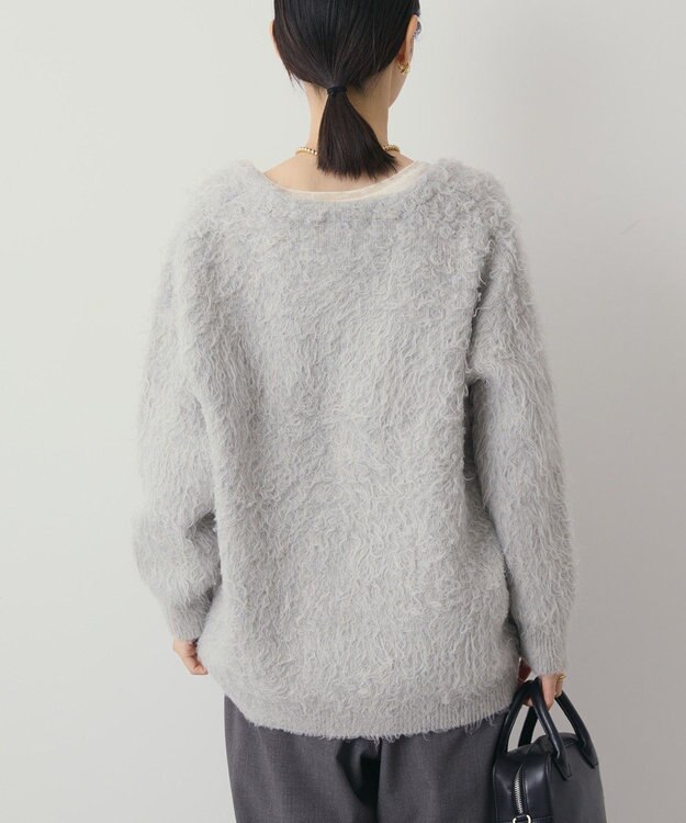 AMERICAN HOLIC カールシャギーカーディガン Gray