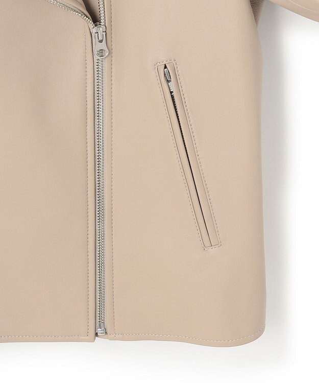 23区 ラムレザー ライダース ジャケット モカ