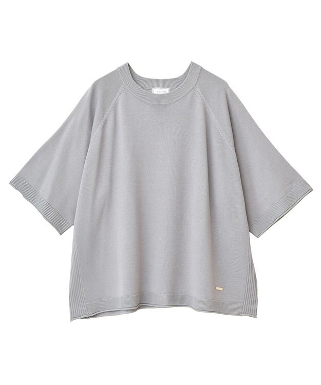 Green Parks トレーナー風ニットプルオーバー Gray