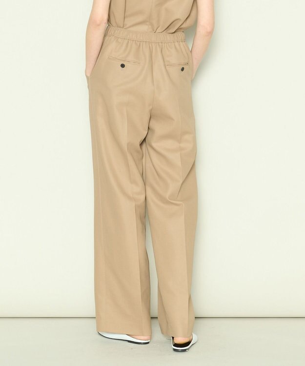 JOSEPH 【洗える】ボイルコットン　ワイドトラウザーズ Frozen Mocha