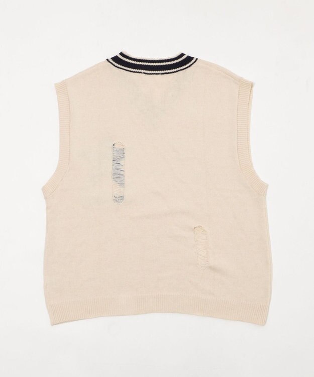 WEGO ダメージチルデンベスト オフホワイト