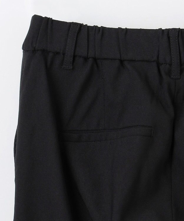 ANY L 【ウエストゴム】裏起毛ハイストレッチパンツ ブラック