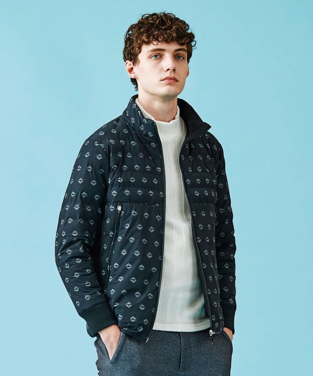 23区GOLF 【MEN】【ストレッチ・撥水】パディング中綿 ブルゾン ブラック系5