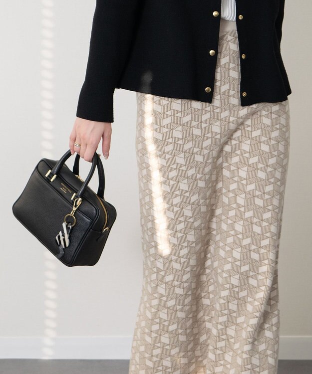 INTER-CHAUSSURES 【ANDREA CARDONE】ネコ型レザーキーチャーム ブラックコンビ