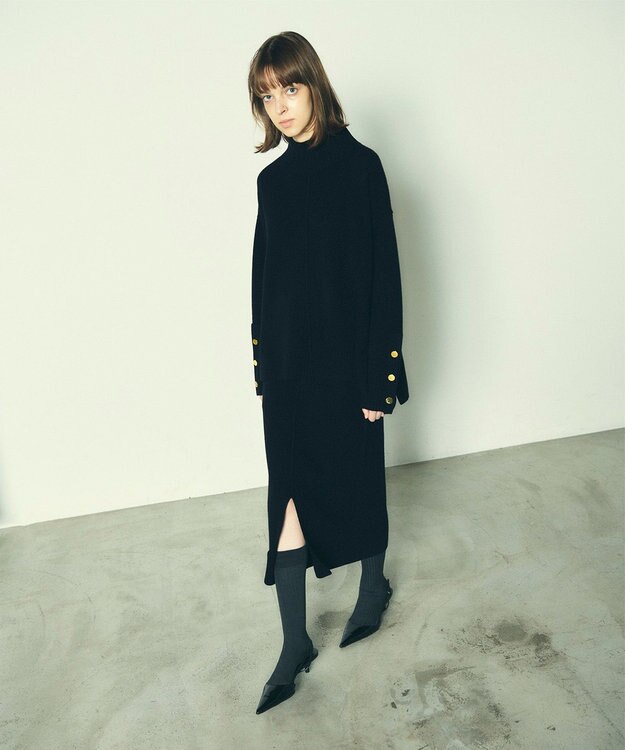 GRACE CONTINENTAL メリノウールニットトップ ブラック