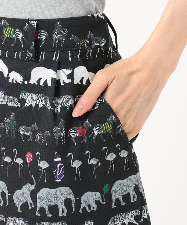 23区GOLF 【WOMEN】【ストレッチ】オリジナルパレード柄 クールメッシュスカート ブラック系5