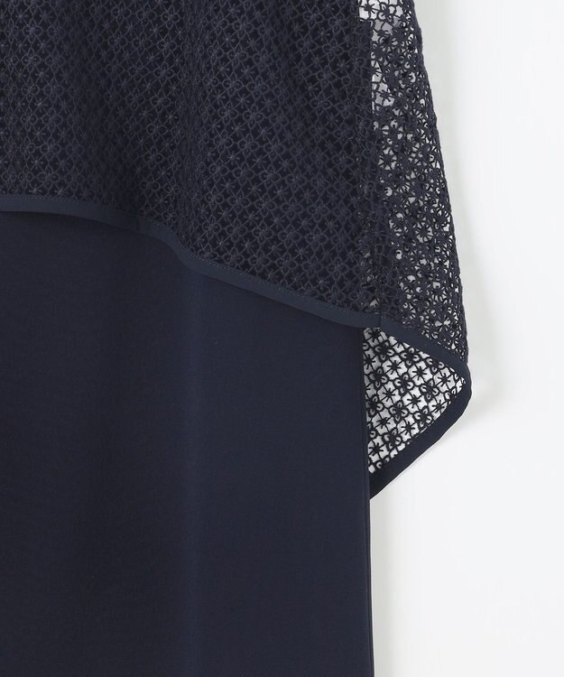 23区 【APPLAUDIR】クリスタルフラワーコンビ ドレス ネイビー系