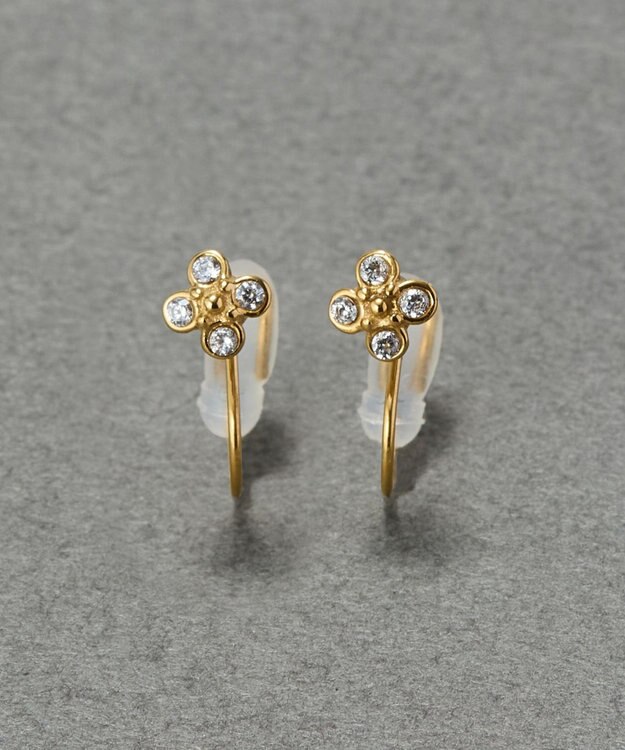 Phoebe 【痛くないシリーズ/金属アレルギー対応】タイニーフローラライトフィットイヤリング/サージカルステンレス ゴールド ゴールド