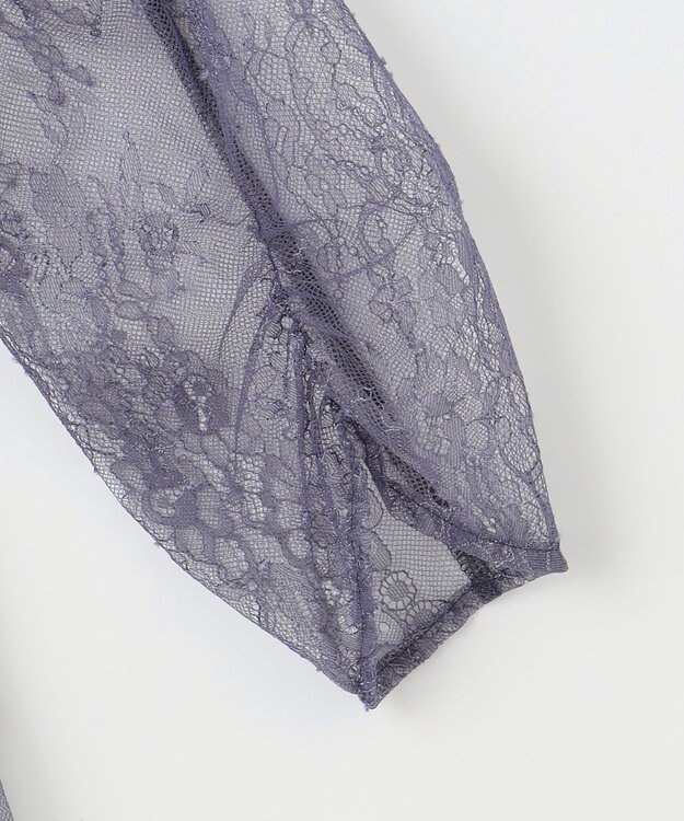 ANY SIS 【Lily Calin】クラシックナローレース ドレス スモーキーブルー