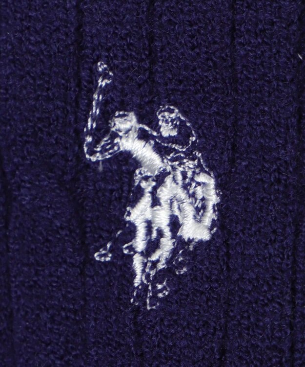 WEGO 【26年春新作】別注USPOLOケーブルニットカーデ ネイビー