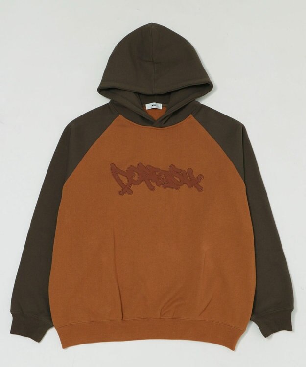 WEGO ラグランプルパーカー ブラウン