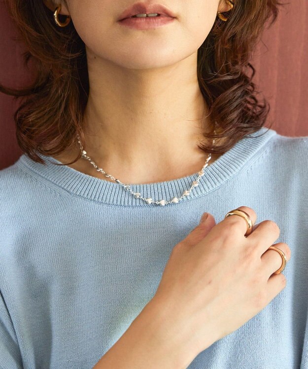 AMERICAN HOLIC ハートモチーフチェーンネックレス Silver