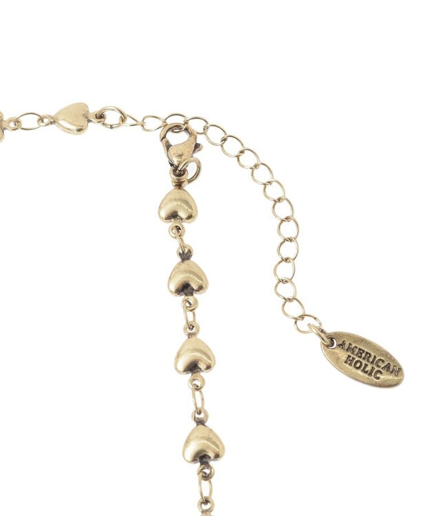 AMERICAN HOLIC ハートモチーフチェーンネックレス Gold