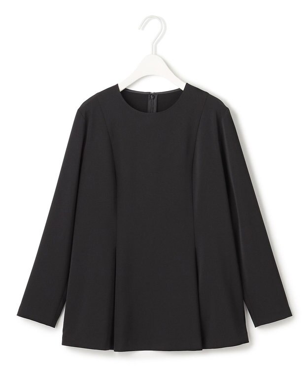 ICB L 【UVカット・防シワ・速乾・洗える】Fied タックデザインブラウス ブラック系