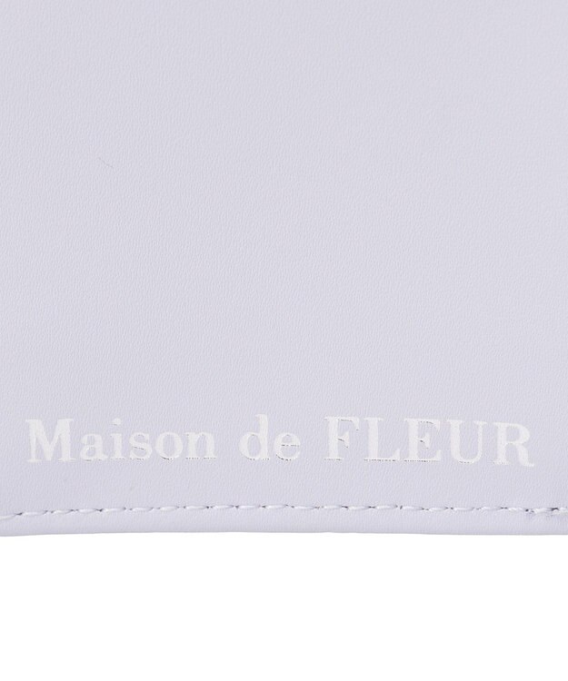 Maison de FLEUR ビジューリボンキルティングウォレット Sax