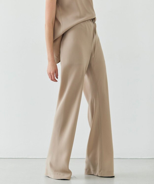 BEIGE， 【洗える】FLEUR / ウエストゴムイージーワイドパンツ Beige