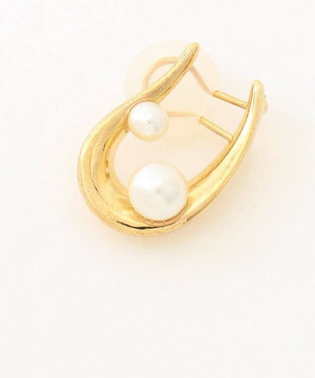 組曲 メタルウェーブイヤリング ゴールド系