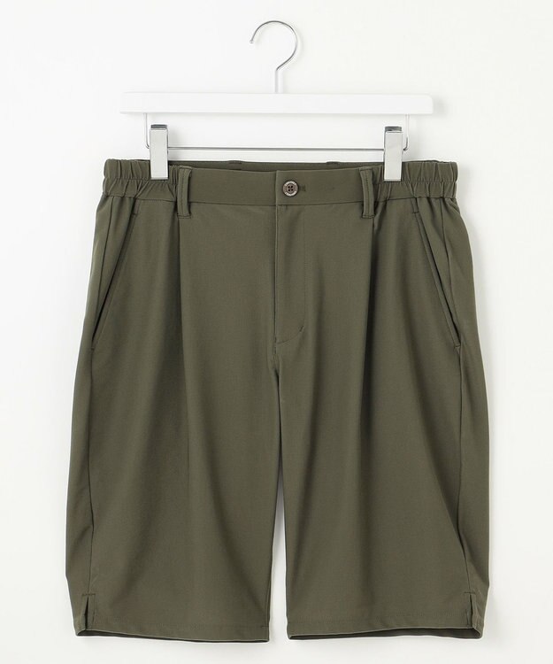 23区GOLF 【MEN】機能に優れた新素材「AIR TOOL」ワンタックショートパンツ カーキ系