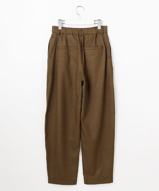 自由区 【SHIHOさん着用】デニムライクツイルカーブテーパード パンツ ブラウン