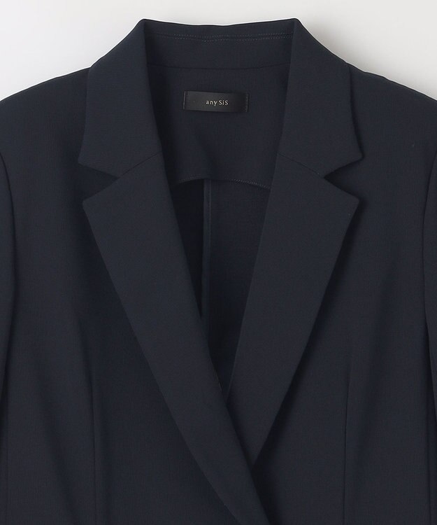 ANY SIS ライトジャージー テーラードジャケット ネイビー