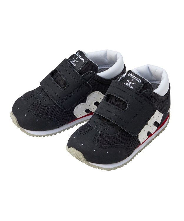 MIKI HOUSE HOT BISCUITS 【WEB限定】【13-15.5cm】ミズノコラボ セカンドベビーシューズ【WebLimited】 黒