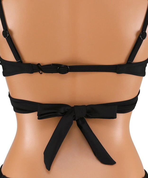 San-ai Resort（三愛水着楽園） 【WEB限定商品】ワコール共同開発 ノンワイヤーなのにぷっくり美胸を作る【ダブルアップ】　クロスビキニ M1/M2/L1　　【San-ai Resort（サンアイリゾート）】 ブラック